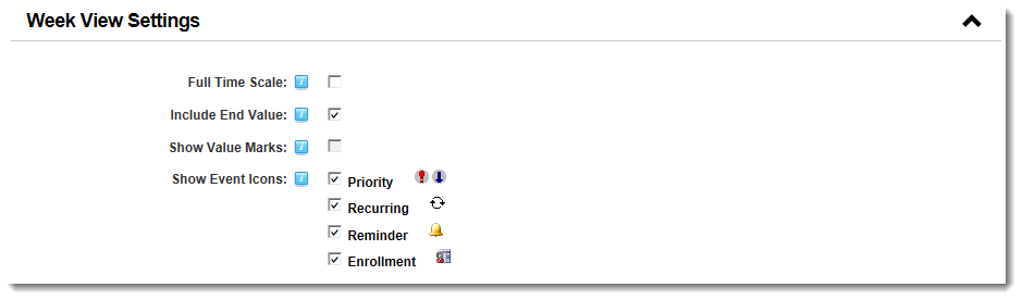 Week View Settings